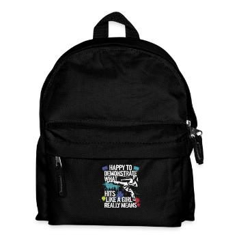 Starke Mädchen zeigen, was sie können - Kinder Rucksack - Schwarz - Vorne