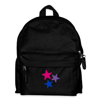 Stars Bi Flag Colors Subtle Pride - Kids' Backpack - black - Front