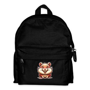 Hamster - Kinder Rucksack - Schwarz - Vorne