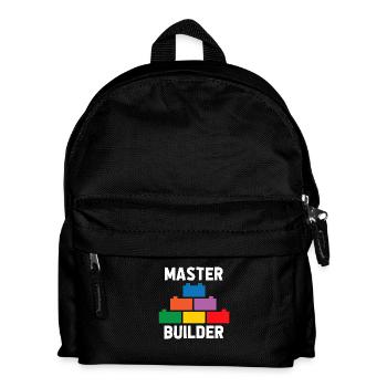 Ziegelbauer Ziegelbau Baumeister - Kinder Rucksack - Schwarz - Vorne