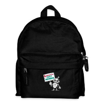 Ich bin sechs Jahre 6. Geburtstag Roboter - Kinder Rucksack - Schwarz - Vorne