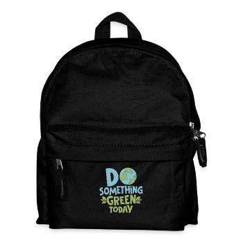 Do Something Green Today Earth Day Planet - Kids' Backpack - black - Front