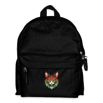 Maine Coon Katze - Kinder Rucksack - Schwarz - Vorne