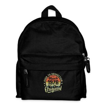 Retro March 1976 Gift March 1976 Born March 1976 - Kids' Backpack - black - Front
