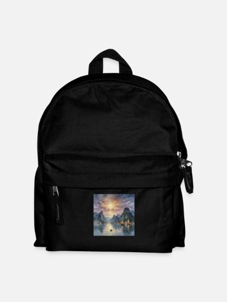 Mystical Dusk in the Far East - Kids' Backpack - black