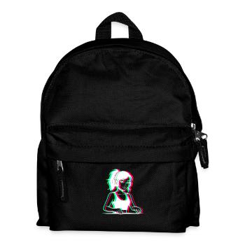 EDM - DJane - Glitch Rave Style - Kinder Rucksack - Schwarz - Vorne