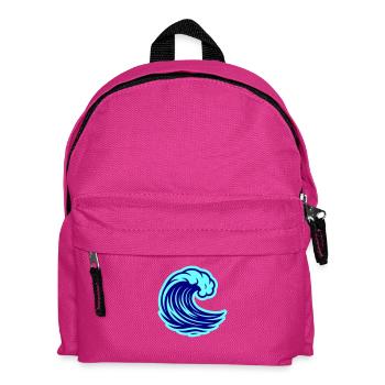 Wave Ocean - Kids' Backpack - fuchsia - Front