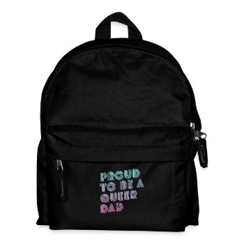 Proud to be a Queer Dad Neon Shirt - Kids' Backpack - black - Front