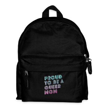 Proud to be a Queer Mom Neon Shirt - Kids' Backpack - black - Front