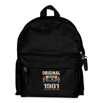August 1981 August 1981 Gift August 1981 August 1981 - Kids' Backpack - black - Front