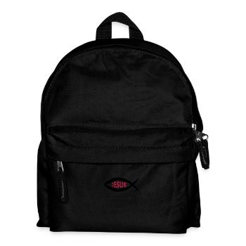 Fish symbol jesus religion - Kids' Backpack - black - Front