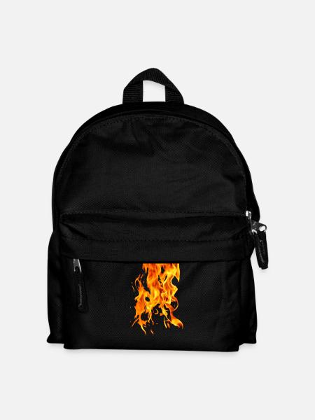 Feuer - Kinder Rucksack - Schwarz