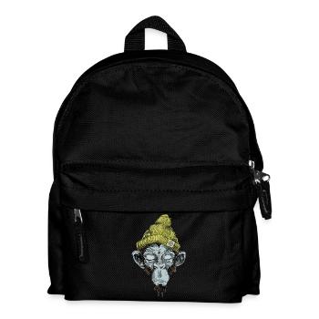 Monkey with hat - Kids' Backpack - black - Front