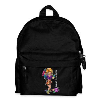 Bereit 00 zu klettern - Kinder Rucksack - Schwarz - Vorne