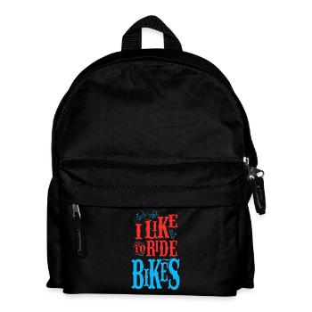 I like to ride bikes - Kids' Backpack - black - Front
