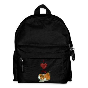 J'aime mon cochon de Guinée - Sac à dos Enfant - noir - Devant