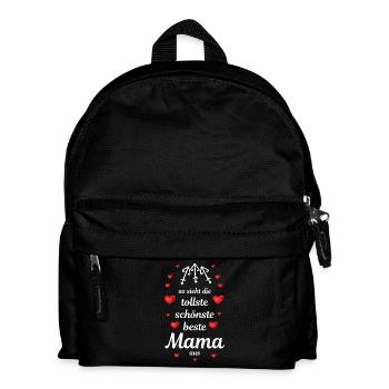 tollste schönste beste Mama - Kinder Rucksack - Schwarz - Vorne