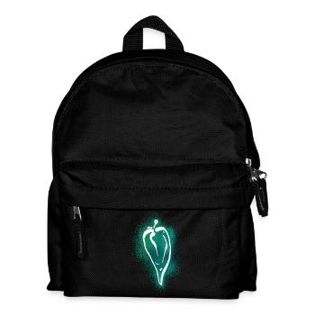 Schwarzlicht Neon Chili - Kinder Rucksack - Schwarz - Vorne