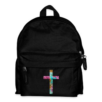 Cross Jesus God Religion Church Pope Vatican - Kids' Backpack - black - Front