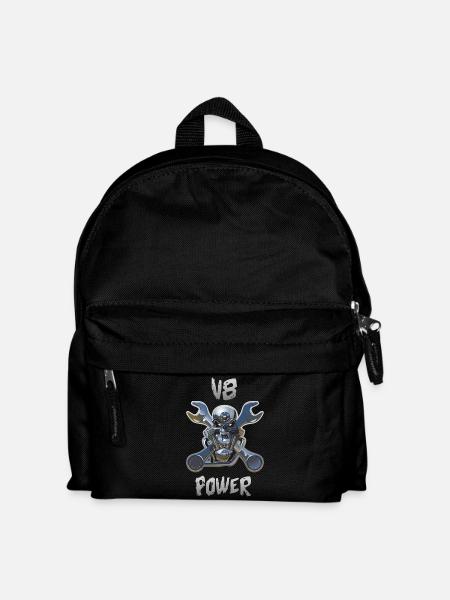Motor V8 Power - Kinder Rucksack - Schwarz