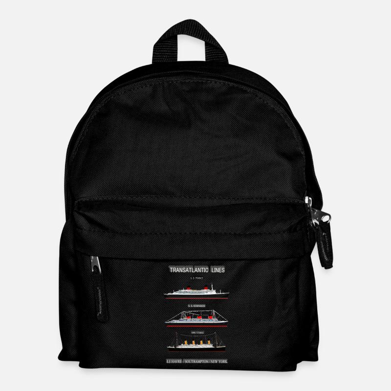 TRANSATLANTIC LINES POSTER - Kids' Backpack - black
