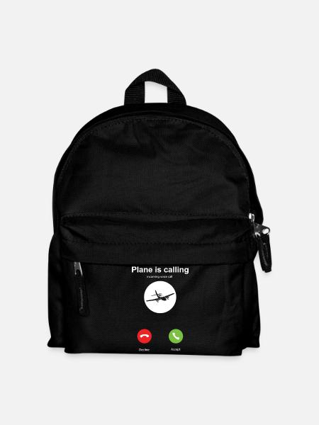 Mein Flugzeug ruft - Kinder Rucksack - Schwarz