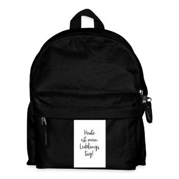 Heute ist mein Lieblingstag - Kinder Rucksack - Schwarz - Vorne