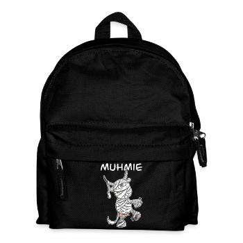 MUHmie I Kuh Mumie Wortspiel - Kinder Rucksack - Schwarz - Vorne
