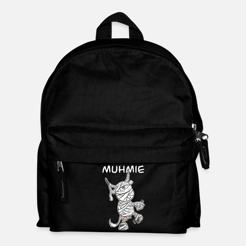MUHmie I Kuh Mumie Wortspiel - Kinder Rucksack - Schwarz
