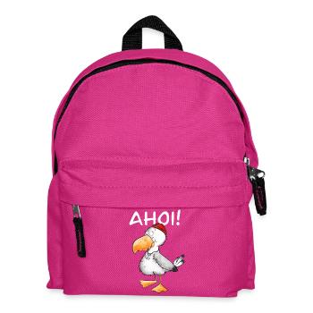 Ahoi Möwe Seemann Norddeutschland - Kinder Rucksack - Fuchsia - Vorne