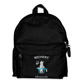 Mehrry Christmas, Cult Wolf - Kids' Backpack - black - Front