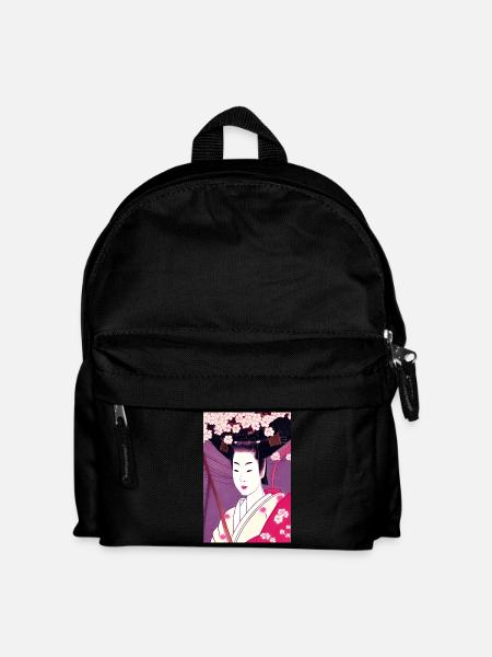 Geisha 4 - Kinder Rucksack - Schwarz