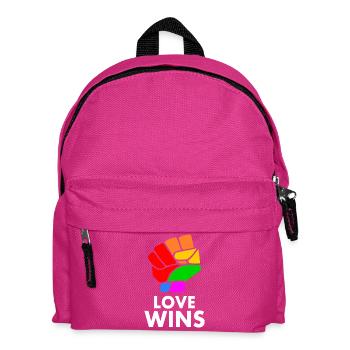 Love wins - Kinder Rucksack - Fuchsia - Vorne