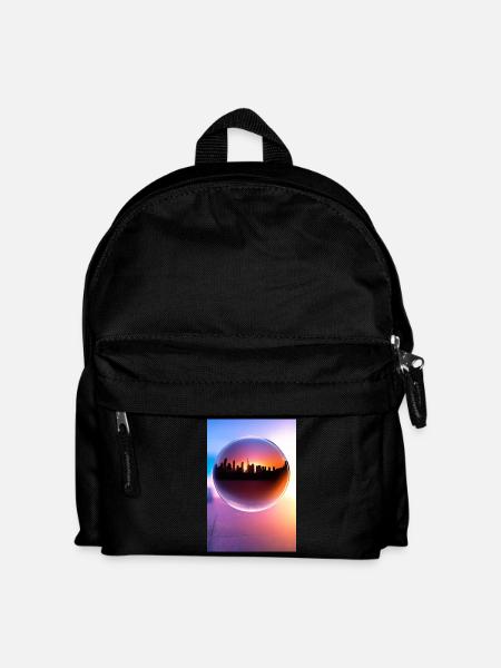 Stadt Kugel - Kinder Rucksack - Schwarz