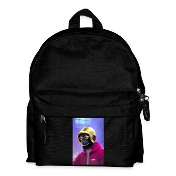 Cooler Affe - Kinder Rucksack - Schwarz - Vorne