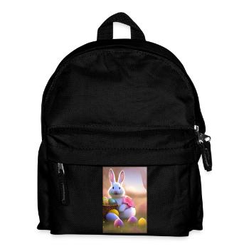Lapin de Pâques avec œufs de Pâques - Sac à dos Enfant - noir - Devant