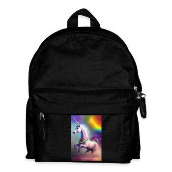 Einhorn - Kinder Rucksack - Schwarz - Vorne