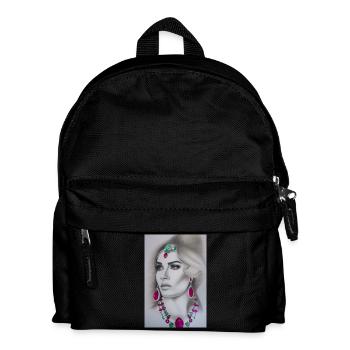 Woman with jewelry - Kids' Backpack - black - Front