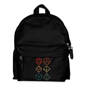 Dragon - Colorful silhouette game dice set - Kids' Backpack - black - Front