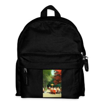 Café asiatique en plein air - Sac à dos Enfant - noir - Devant