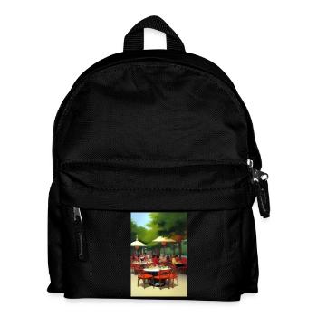 Café asiatique en plein air - Sac à dos Enfant - noir - Devant
