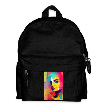 Abstrakte Kunst - Kinder Rucksack - Schwarz - Vorne