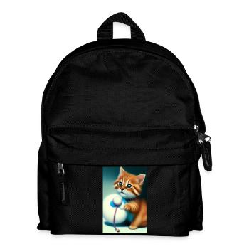 Petit bébé chat mignon - Sac à dos Enfant - noir - Devant
