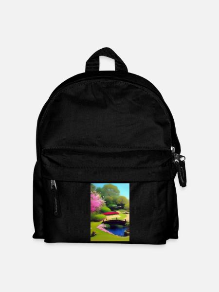 Chinesischer Zen Garten - Kinder Rucksack - Schwarz