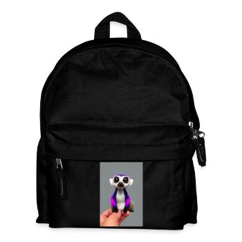 Lemur monkey - Kids' Backpack - black - Front