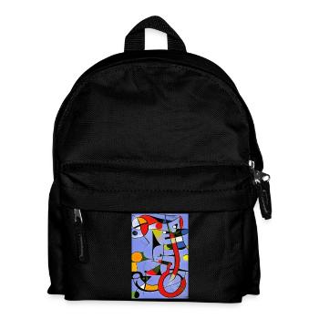 Abstrakte Kunst - Kinder Rucksack - Schwarz - Vorne