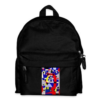 Abstrakte Kunst - Kinder Rucksack - Schwarz - Vorne
