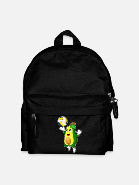 Avocado Volleyballspieler Volleyball - Kinder Rucksack - Schwarz