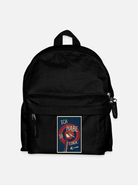 Ich habe so einen Hals - Gänsehals witzig - Kinder Rucksack - Schwarz
