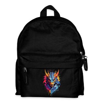 Coole Drache - Kinder Rucksack - Schwarz - Vorne
